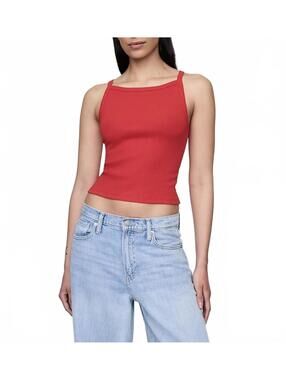 Gap Modern Apron-Neck Crop Tank Top Tomato Sauce Red NWT XXL Tall